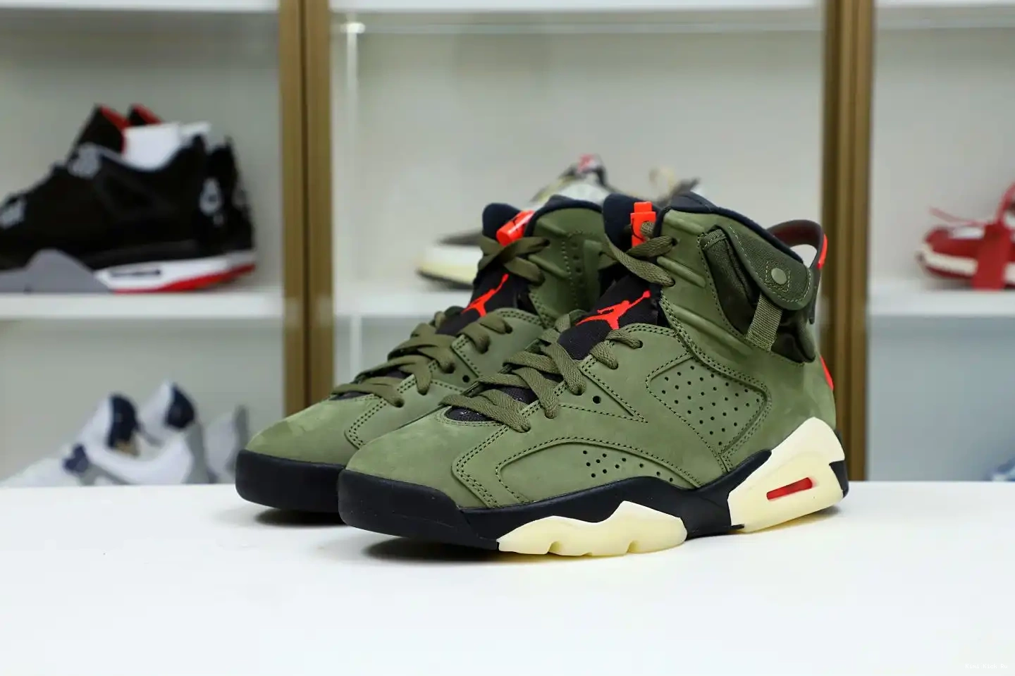 Kimikick AIR RETRO 'OLIVE' 6 SCOTT JORDAN TRAVIS X 0815